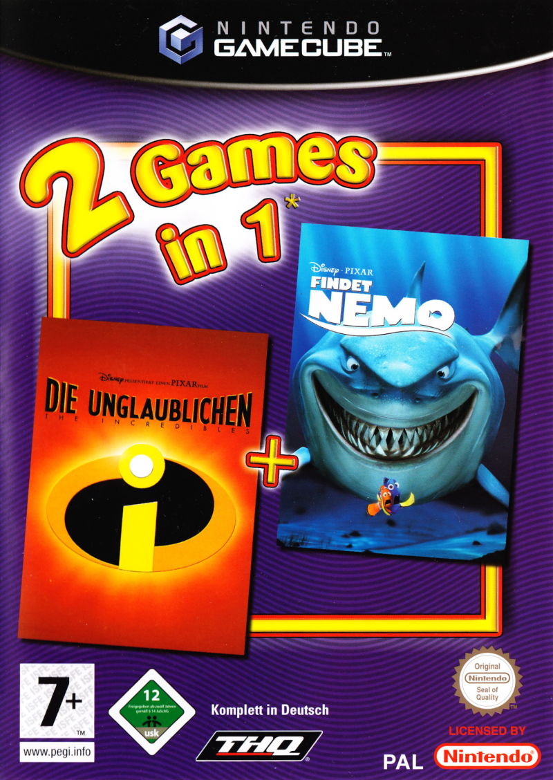 Rom juego 2 Games In 1 Disney Pixar Die Unglaublichen Disney Pixar Findet Nemo  - Disc #1