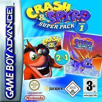 Rom juego 2 en 1 - Spyro - Season Of Ice & Crash Bandicoot 2 - N-Tranced