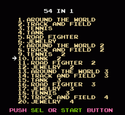 Rom juego 54 en 1
