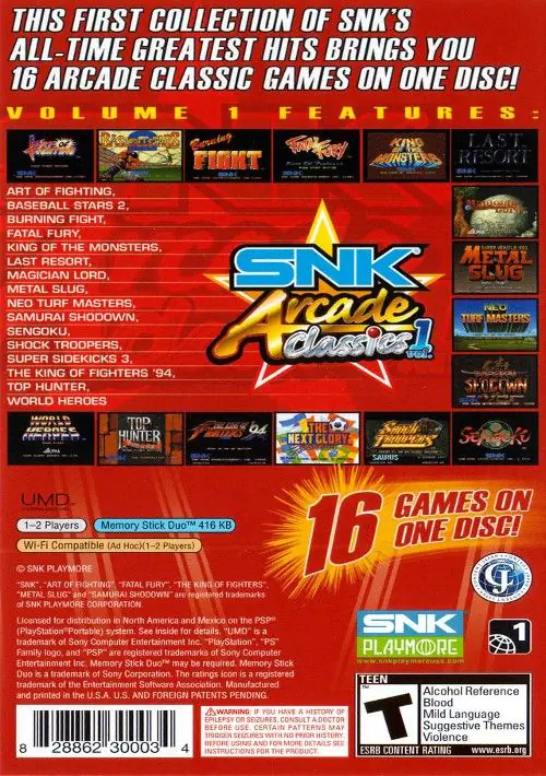 SNK Arcade Classics Vol.1