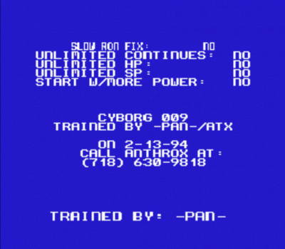 Rom juego Anthrox - Mode 7 Trainer